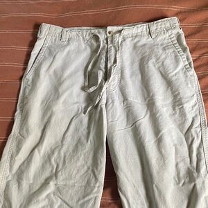 Women’s white/light beige 100% Linen Pants